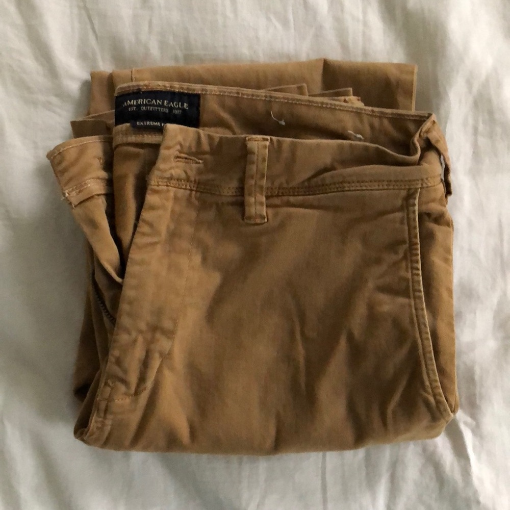 Never worn - American Eagle Slim Straight Khakis